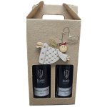 Dárek s Vánoční tématikou VZ jak.víno 0,25l + ZWT jak.víno 0,25l + kartonek Vinařství Šilinek